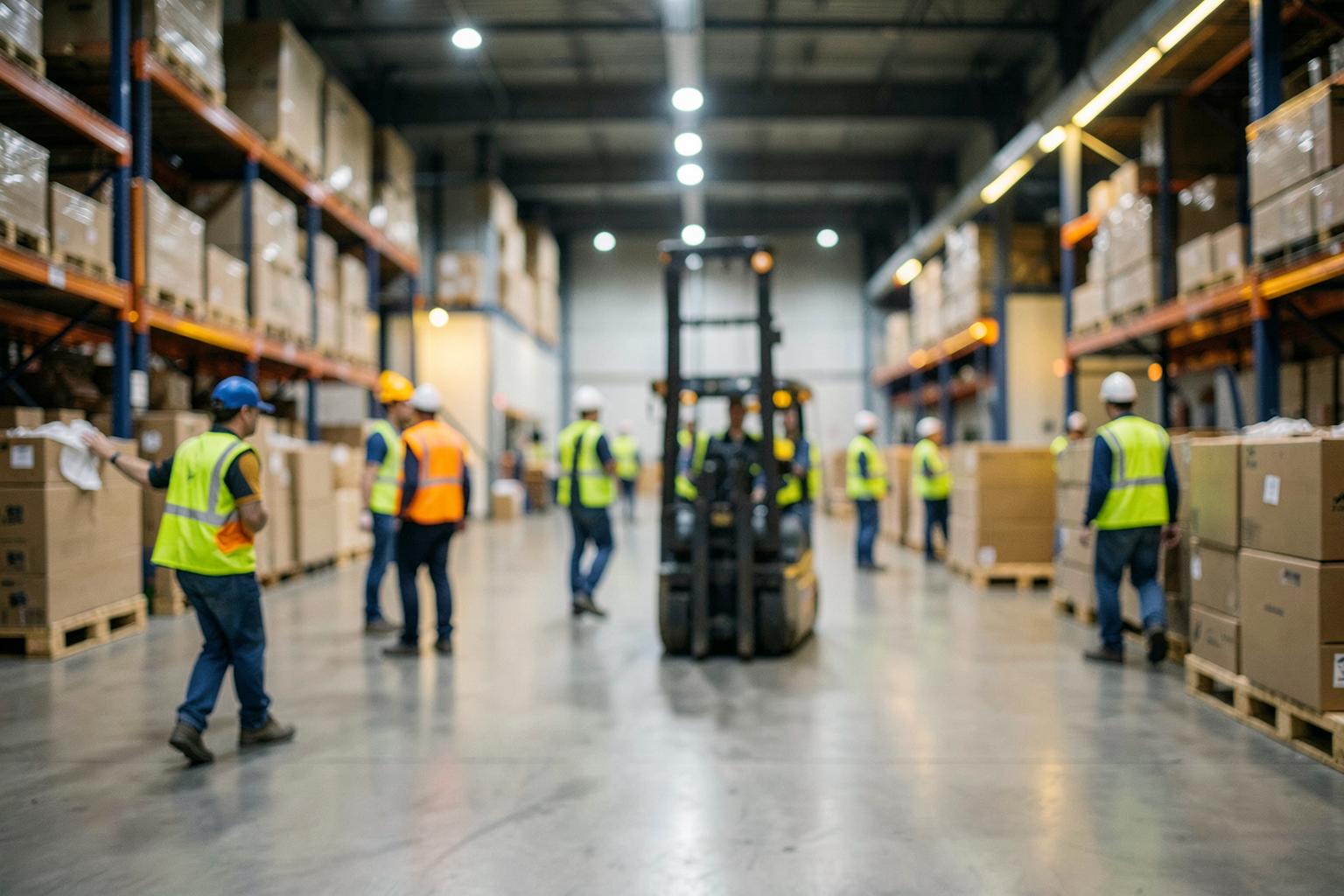Medewerkers van Logistaffs aan het werk in een magazijn